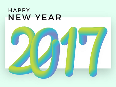 Happy New Year blend tool card new year typography