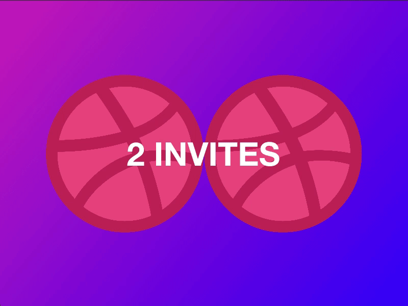 2 Invites dribbble invite invite