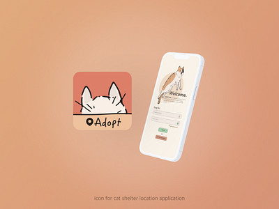 Cat adoption app | Daily UI Challenge 005 (App icon) app app design app icon cat adoption app cat shelter daily ui dailyui design challenge icon