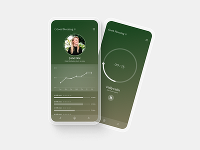 Meditation app | Daily UI Challenge 006 (User Profile)