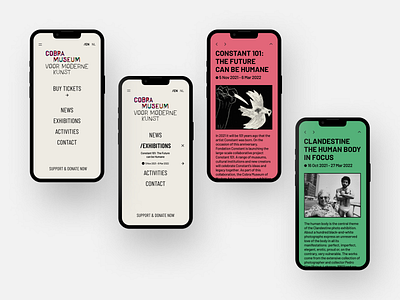 Cobra Museum - concept app design flat graphic design minimal typography ui ux