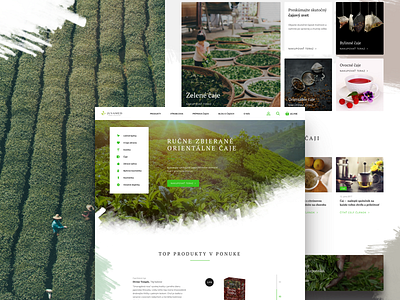 Juvamed – Homepage Design bio design e commerce e shop green tea herbs juvamed tea ui ux