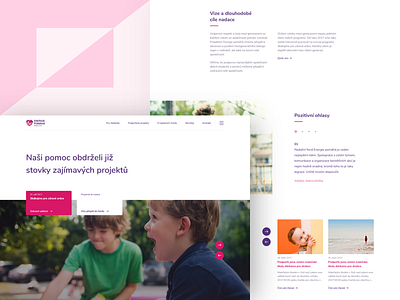 Energie pomáhá – foundation website buttons colors cta design found foundtion kids ui ux web webdesign