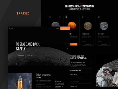 SPACED / Homepage / #SPACEDchallenge challenge cosmos design homepage space spaced spacedchallenge ui ux web webdesign