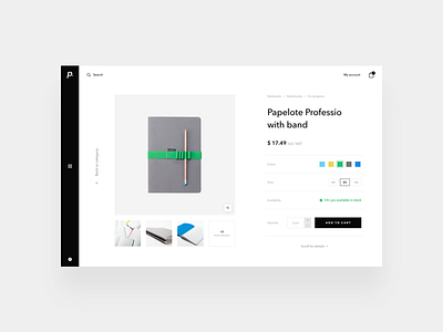 paperan / shopping exploration / product detail detail e commerce minimal product shopping sketch store ui ux webdesign wireframe
