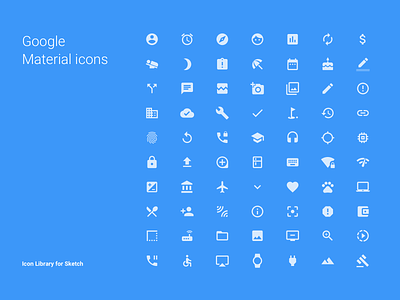 Google Material Icons – Library for Sketch assets atomic design components icons library material material icons ui ux ux design ux process web webdesign