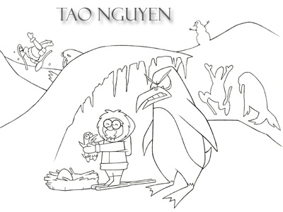 Tao Nguyen's Wild World Safari Project animation antartica cartoon characterdesign conceptart disney kidstvshow penguins sketchdrawing snowman taonguyen visualdevelopment