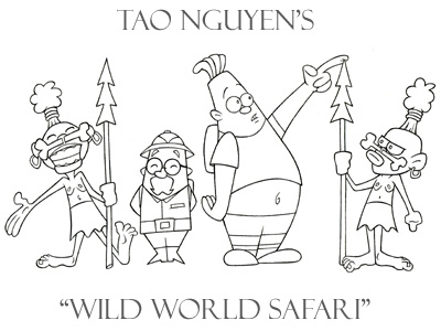 Tao Nguyen's Wild World Safari Project animation cartoon characterdesign conceptart disney headhunters jungle kidstvshow natives sketchdrawing taonguyen visualdevelopment