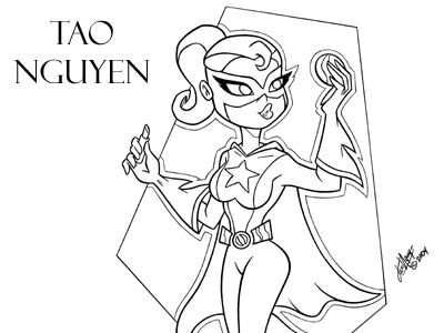 Tao Nguyen's Super Star Girl Drawing cartoon characterdesign comicart conceptart cute disney female marveldccomics sketchdrawing supergirl superhero taonguyen