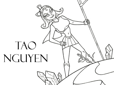Tao Nguyen's Super Girl Drawing cartoon characterdesign comicart conceptart cute disney female marveldccomics sketchdrawing supergirl superhero taonguyen