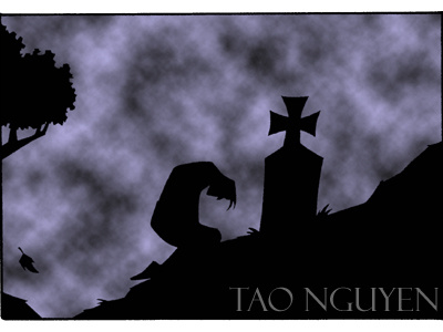Tao Nguyen's Mourning Artwork 1 cartoon cemetary comicart conceptart death disney graveyard illustration sketchdrawing storyboards taonguyen