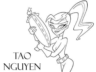 Tao Nguyen's Brittany Character Design Drawing animation cartoon characterdesign conceptart femalegirl illustration raygun scifi sketchdrawing startrek starwars taonguyen