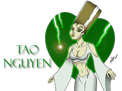 Tao Nguyen's Bride of Frankenstein Colored Drawing cartoon characterdesign conceptart disney frankenstein halloween heart illustration love sketchdrawing taonguyen valentine