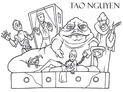 Tao Nguyen's Jabba And Friends Drawing