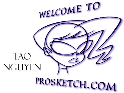 Tao Nguyen's Prosketch.com Logo animation cartoon characterdesign conceptart drawing illustration logo photoshop sketchdrawing taonguyen website