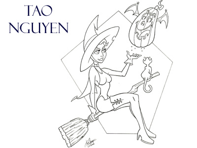 Tao Nguyen's Witch Girl Drawing