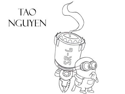 Tao Nguyen's Minion's Drawing 2 animation bob cartoon characterdesign conceptart despicableme illustration minions raygun sketchdrawing taonguyen universalstudios