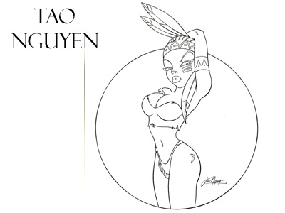 Tao Nguyen's Indian Girl Drawing