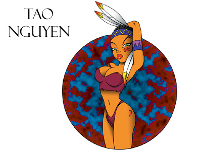 Tao Nguyen's Indian Girl Color Drawing 2