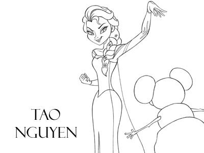 Tao Nguyen's Frozen Concept Art Drawing animation cartoon characterdesign conceptart disney frozen illustration mickeymouse moviefanart queenelsa sketchdrawing taonguyen