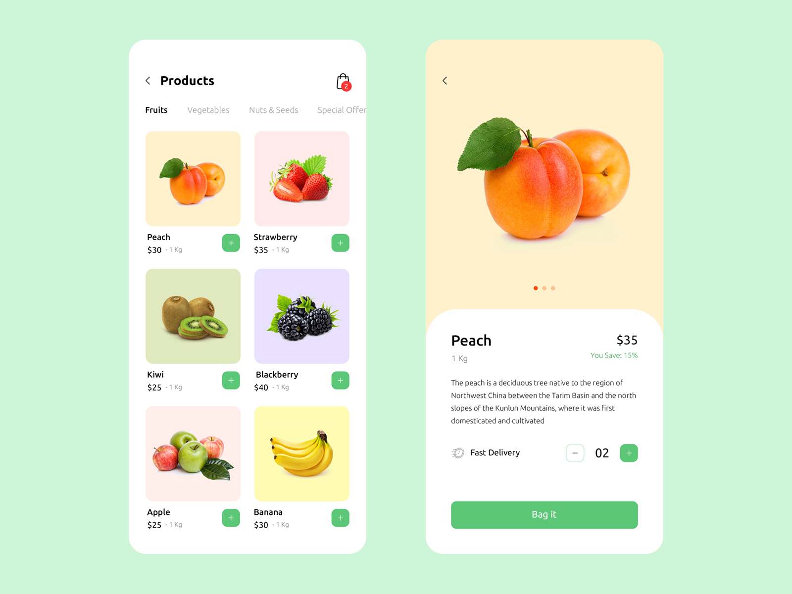 Fruits Market App Concept by FJ on Dribbble