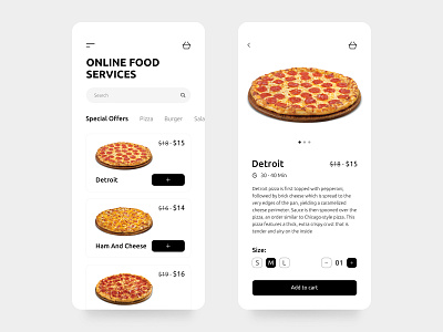 Online Food Services android app clean design fresh ios ui ui ux design uiux ux