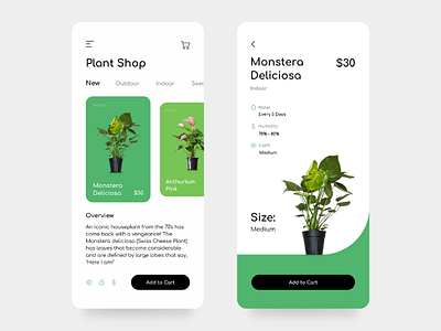 Plant Shop android app ios plant plants shop ui uidesign uiux ux