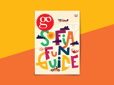 Sofia Fun Guide bulgaria cover flat fun goguide guide lettering macrch sofia typography