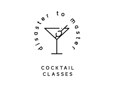 disaster to master bulgaira classes cocktail design icon line logo sofia typography