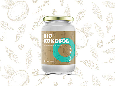 Coco Nativo Lable bio bulgaria coco coconut design jar lable oil sofia
