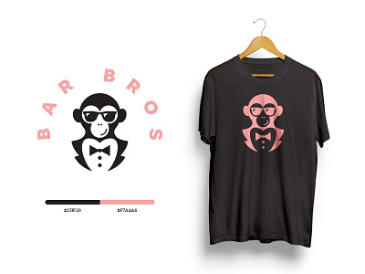 BarBros Logo bar bartender branding bulgaria collective design logo mark monkey presprektiva sofia