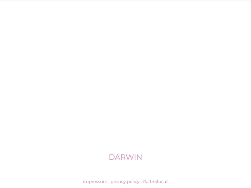 Darwin Landing Page band darwin interaction design intro logo music navigation p5.js ui webdesign