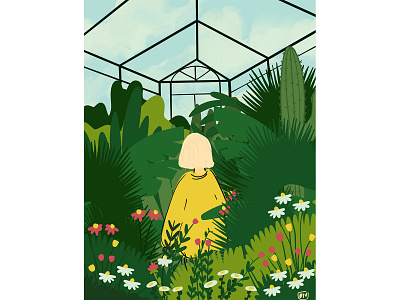 Greenhouse design graphic design illustration minimal vector