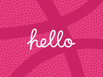 Hello ball debut dribbble first hello invite letters thanks welcome