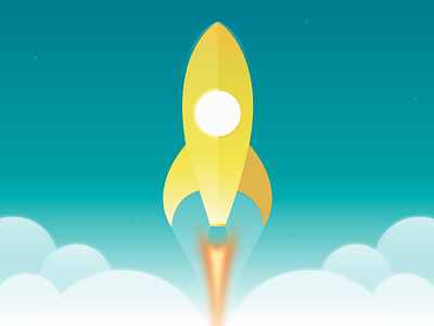 GoalRocket blast off illustration launch rocket sky