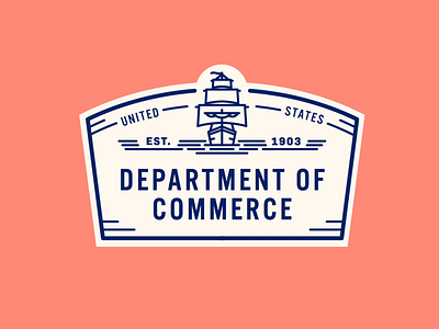 The Department of Commerce But Make It Move america badge badge design boat commerce gif government logo seal ship state united states usa