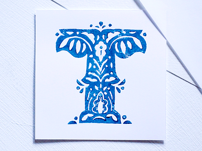 T 36 days of type 36 days of type 07 36 days of type 2020 36 days t 36daysoftype 36daysoftype07 36daysoftype2020 36dayst alphabet blockprint blue letter letter t linocut linoprint t type