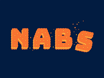 Nabs peanut butter snack type typography