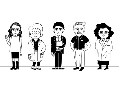 Characters black and white character illustration jobs medical patient pharmacist