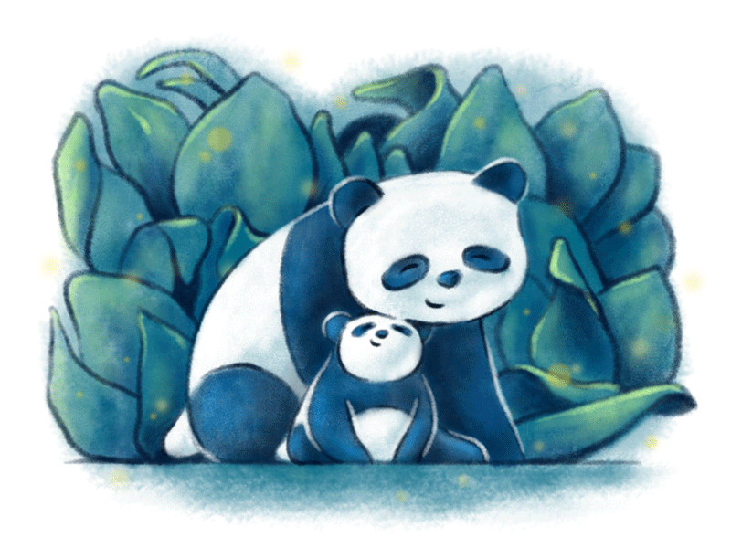 Mother's Day baby baby shower family gif happy mothers day illustration mom mother mothers day panda process timelapse