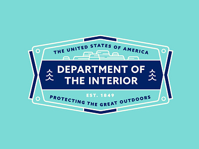 Department of the Interior badge badge design logo national parks seal the great outdoors united states usa