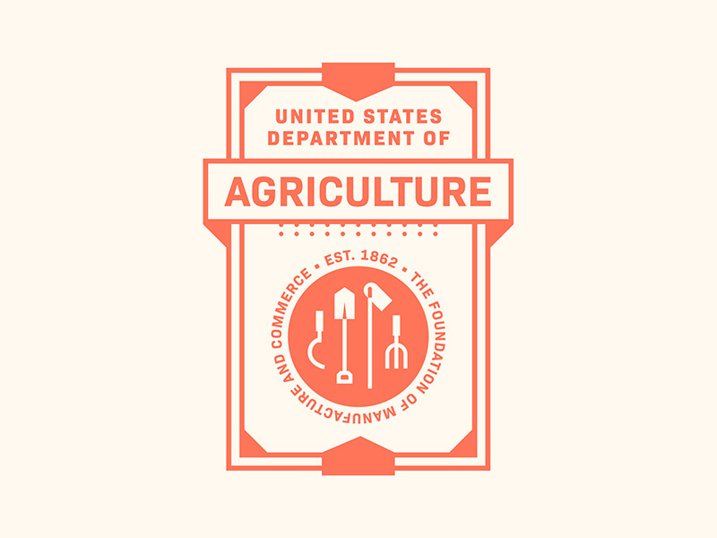 Department of Agriculture government state badge desgin badge seals united states usa food farming agriculture