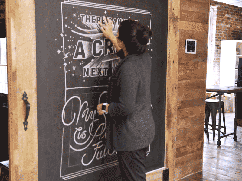 Chalkboard Time-Lapse II chalk chalkboard gif hand lettering lettering quote time-lapse type typography