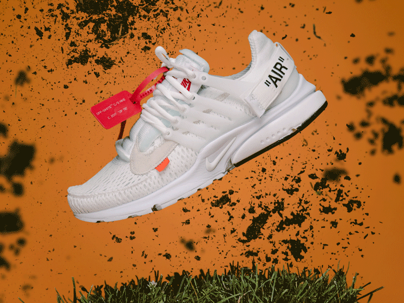 Nike Air Presto in Action action dirt gif grass just do it nike parallax photography product photography running shoes sneaker still life