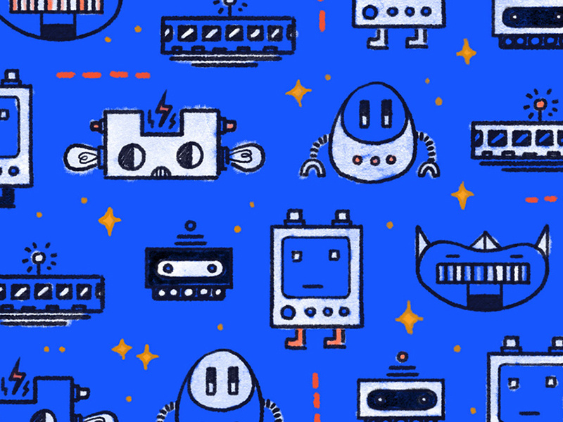Bots digital tech online pattern socialmedia ai droid machines web internet internet bots robots