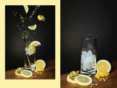 Cocktail: The Gray bar cocktail composite food photography garnish lemon mixer photography stop motion