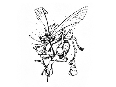 Inktober 4/15 bug creepy halloween illustration inking inktober inktober2019 insect pest soda sotbg4 spooky
