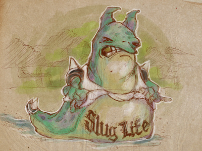 Slug Life character design cute germs hand drawn illustration monsters sketch villains
