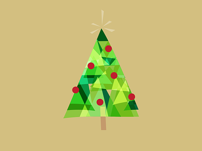 O Christmas Tree christmas digital holiday illustration modern prism vector