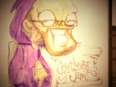 Cryptkeeper Jim character design death iphone jim ward pencil sketch sketchup